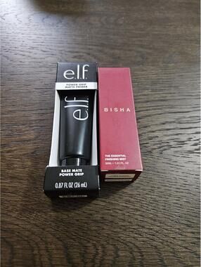 e.l.f. Power Grip Matte Primer and Bisha The Essential Finishing Mist